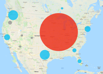 A map of where the applicants live today
