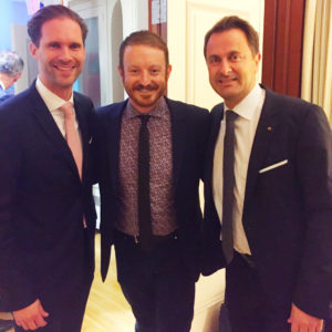 LuxCitizenship Founder Daniel Atz with Xavier Bettel and Husband Gauthier D