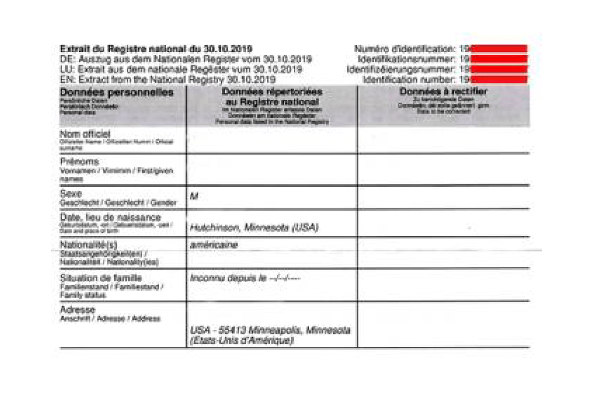 Luxembourg National Registry Extract (RNPP) | 2024 Update