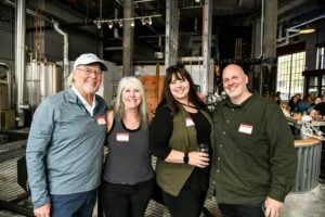 Four Luxembourg American dual citizens at a Minnesota brewery