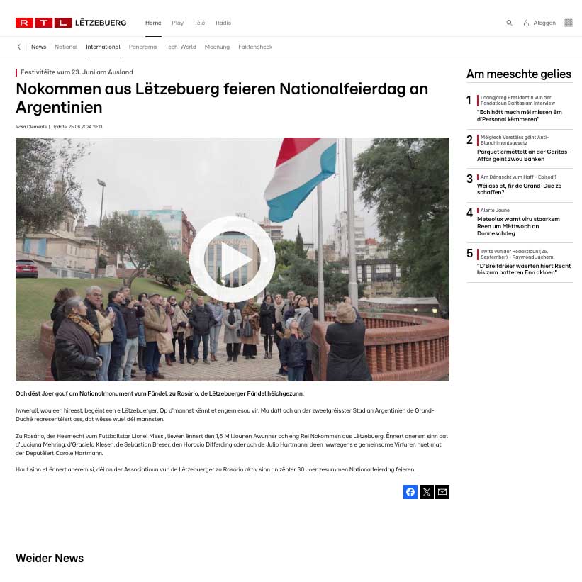 Argentina RTL press article