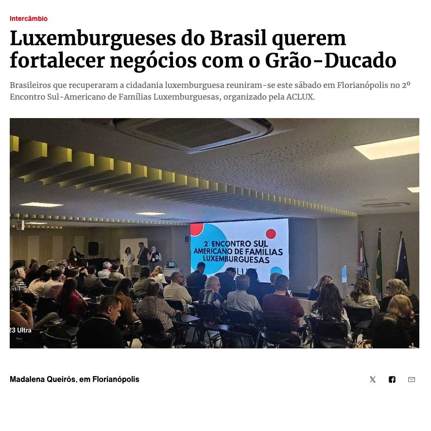 Press mention of Brazilian Luxembourgers