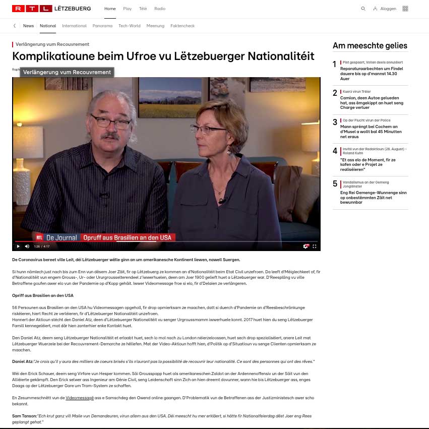 screenshot of article