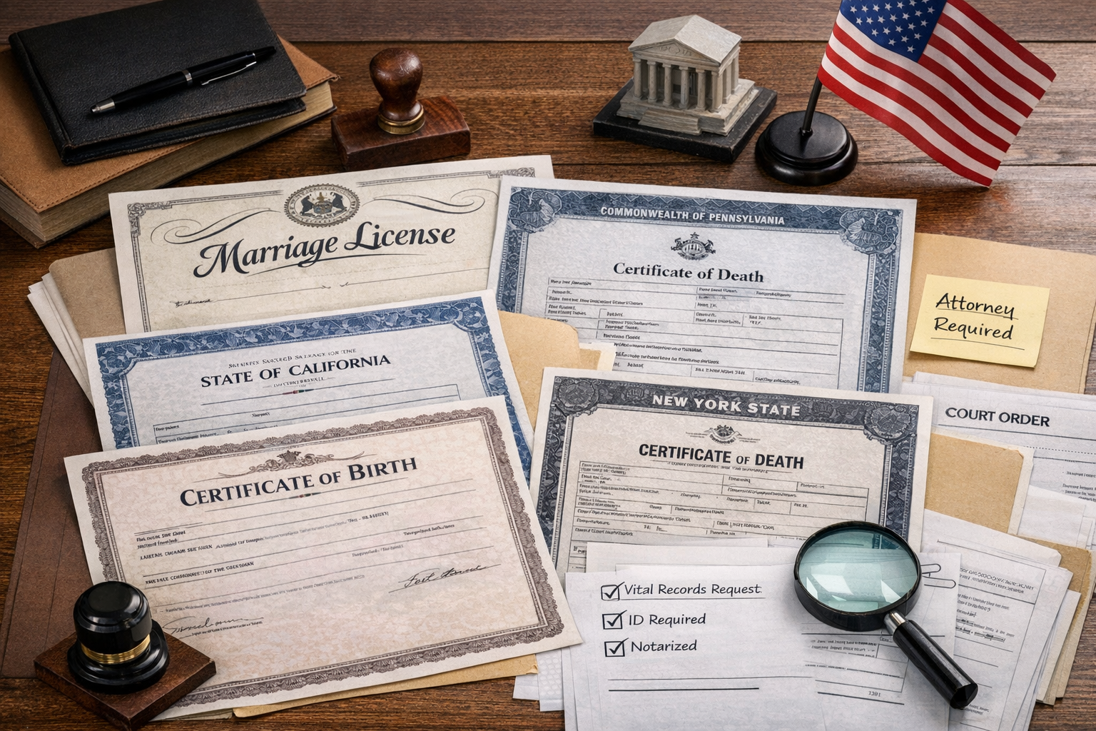 Vital records and legal documents collection