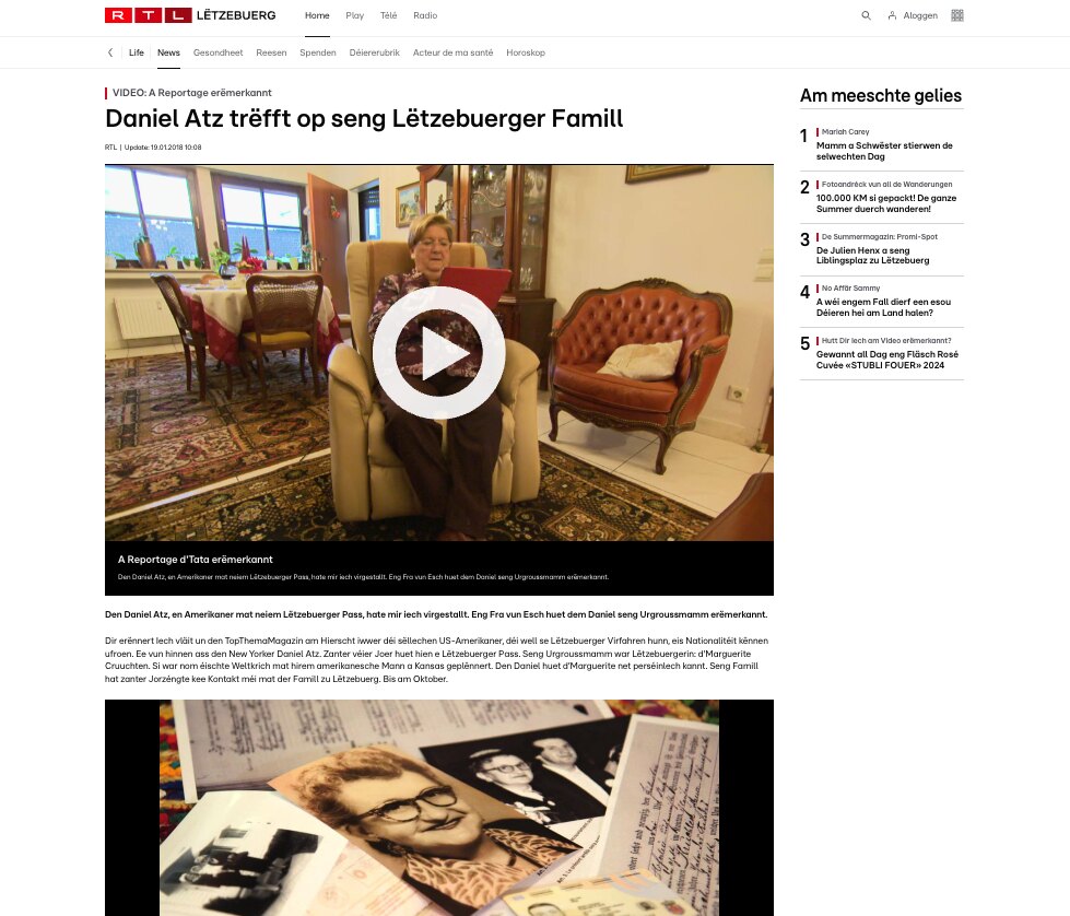 Daniel Atz Meets His Luxembourgish Family
