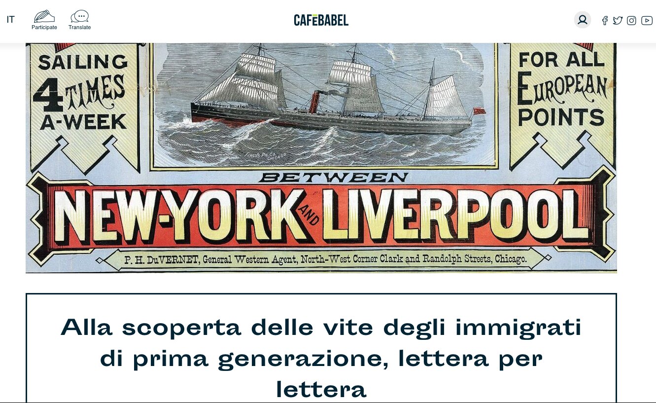 Discovering the Lives of First-Generation Immigrants, Letter by Letter