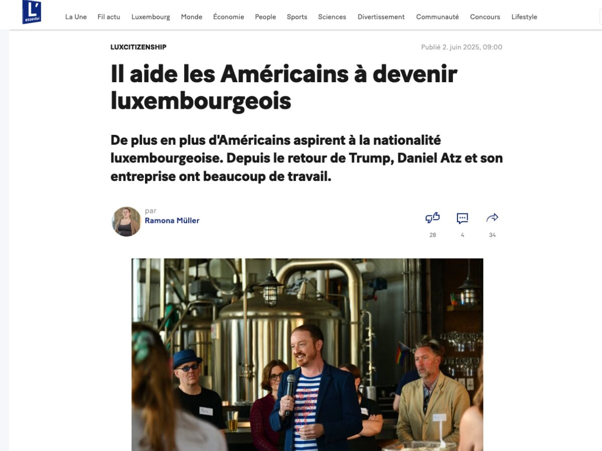 LuxCitizenship: He Helps Americans Become Luxembourgers