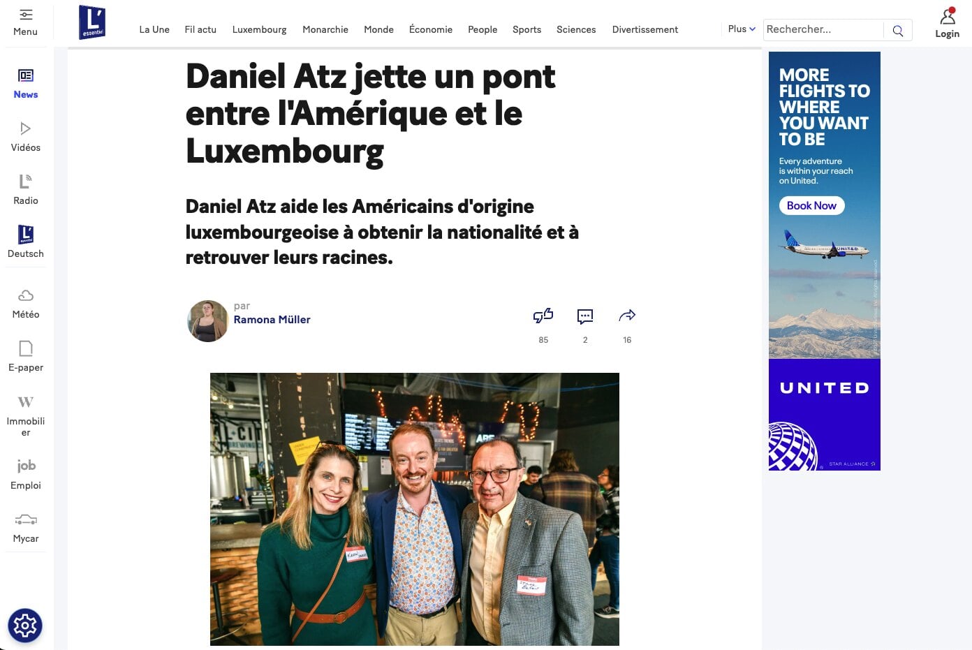 Daniel Atz Builds a Bridge Between America and Luxembourg