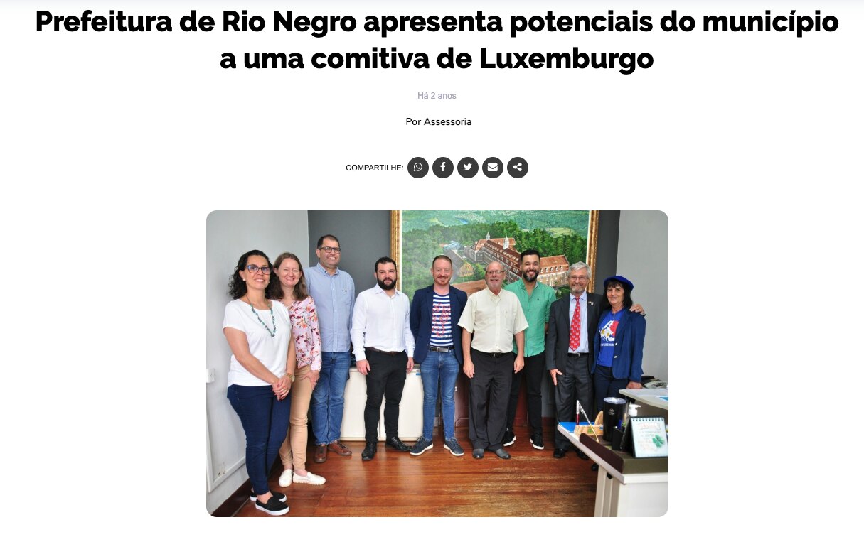 Rio Negro City Hall Presents the Municipality's Potential to a Luxembourg Delegation