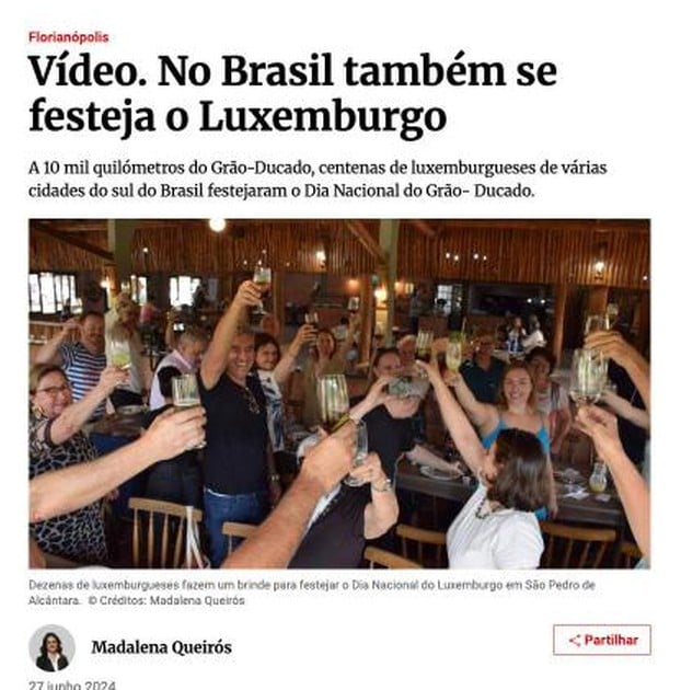 Video: Luxembourg Is Celebrated in Brazil Too